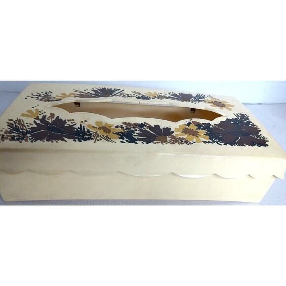 Vintage Wolff Products Floral Tissue Box Holder - Picture 2 of 6